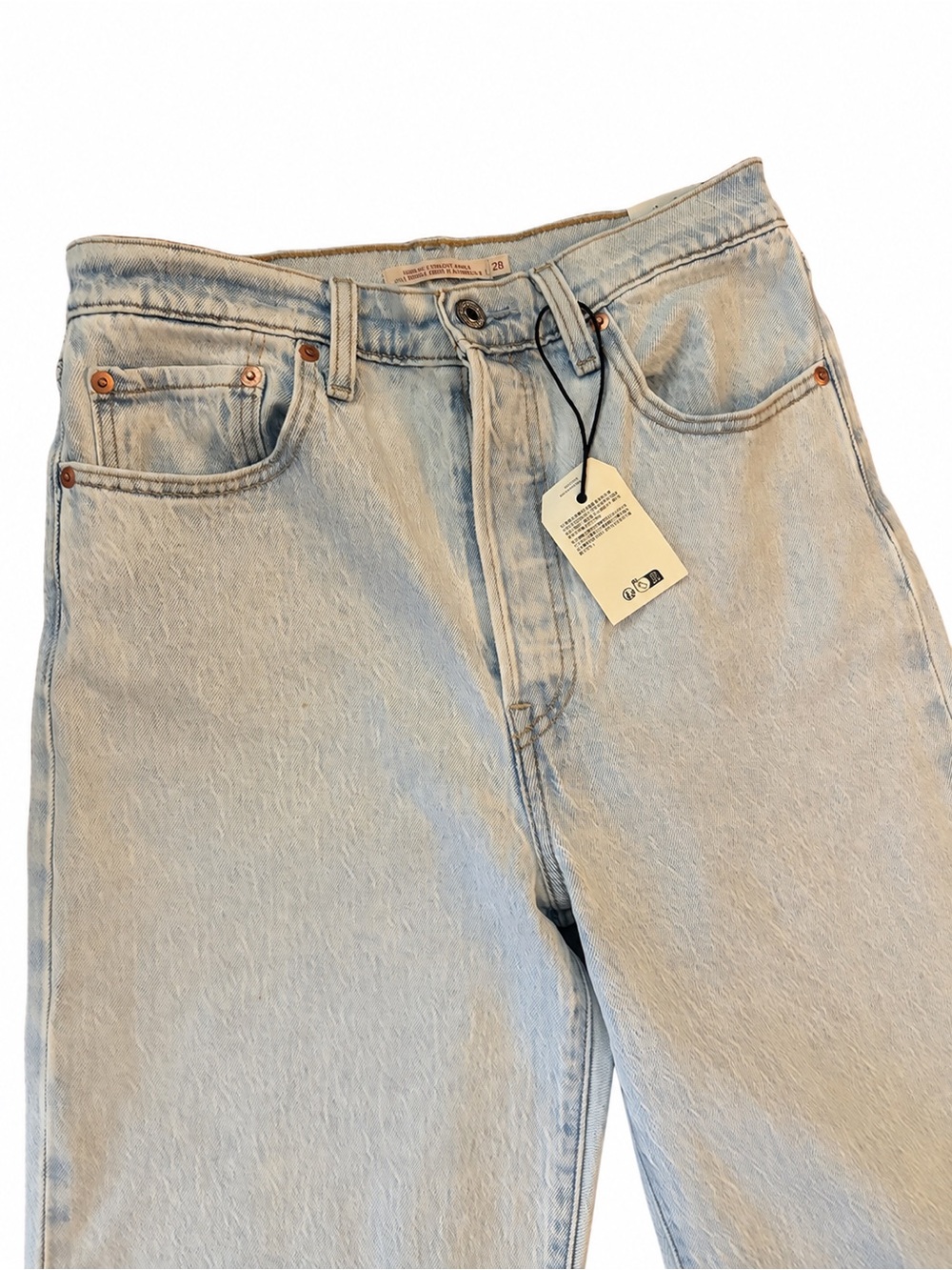 NWT Levi’s Ribcage Straight Ankle Jeans Size 28 Light Wash High Rise
